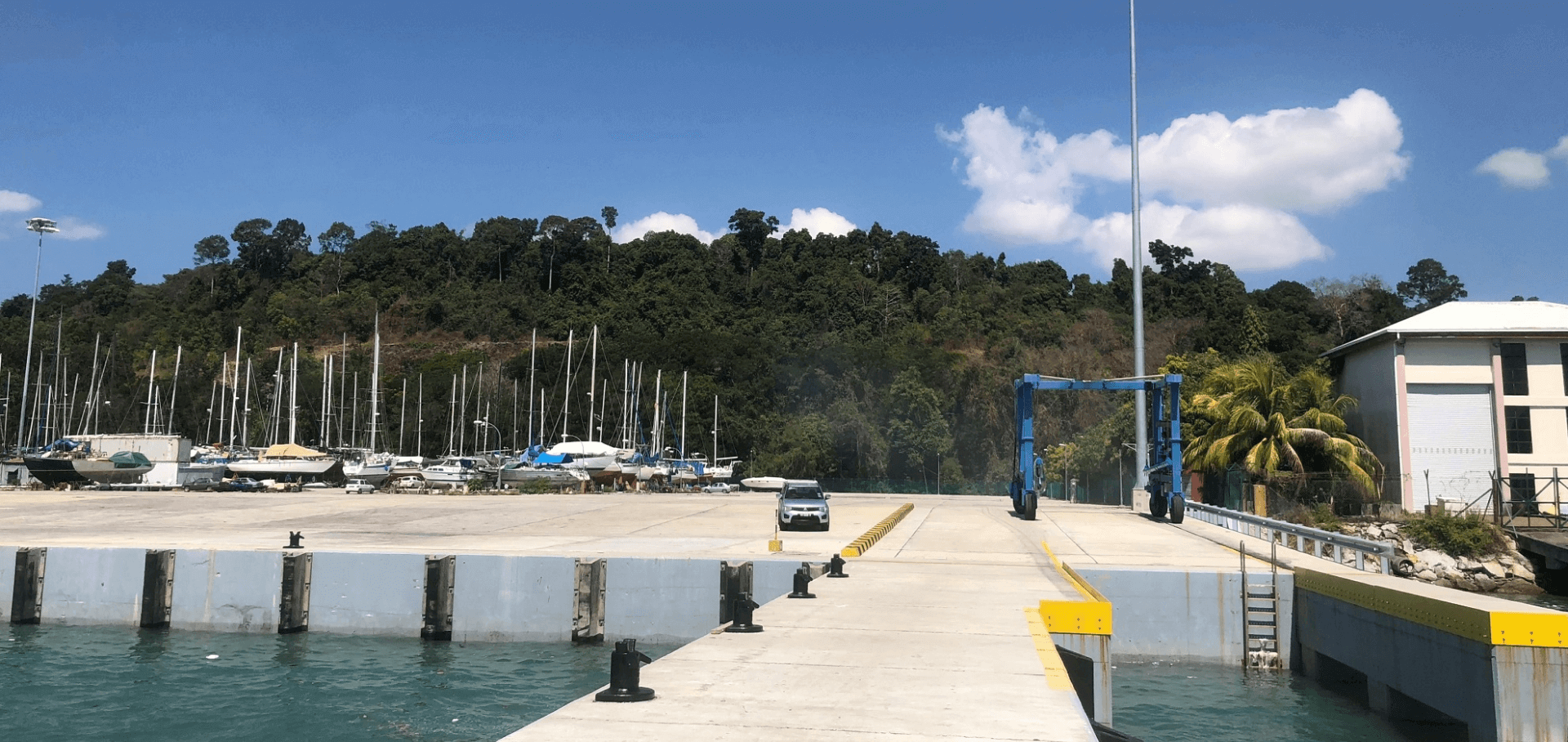 The B&V Marine boatyard in Langkawi